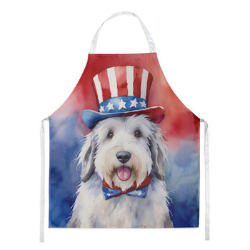 Old English Sheepdog Patriotic American Cooking Kitchen Apron DAC5767 product image at NuMercy
