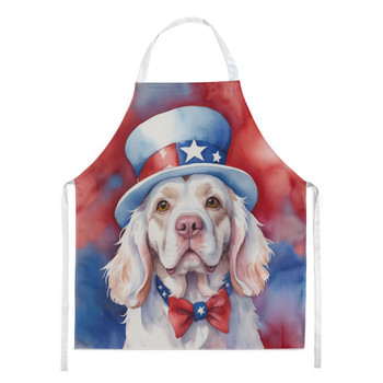 Clumber Spaniel Patriotic American Cooking Kitchen Apron product image at NuMercy