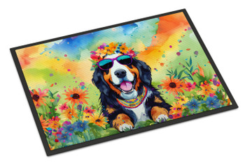 Bernese Mountain Dog Hippie Dawg Doormat 24H X 36W DAC2458 product image at NuMercy