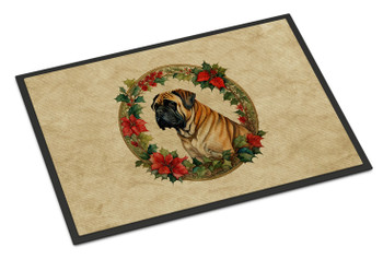 Mastiff Christmas Flowers Doormat 24H X 36W product image at NuMercy