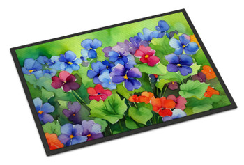 Illinois Violet in Watercolor Doormat 24H X 36W DAC1648 product image at NuMercy