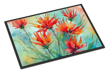 Wyoming Indian Paintbrush in Watercolor Doormat 24H X 36W DAC1718 product image at NuMercy