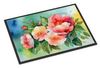 Georgia Cherokee Rose in Watercolor Doormat 24H X 36W DAC1639 product image at NuMercy