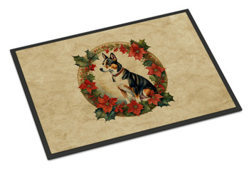Basenji Christmas Flowers Doormat 24H X 36W DAC2312 product image at NuMercy