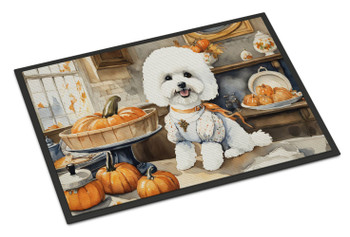 Bichon Frise Fall Kitchen Pumpkins Doormat 24H X 36W DAC1741 product image at NuMercy