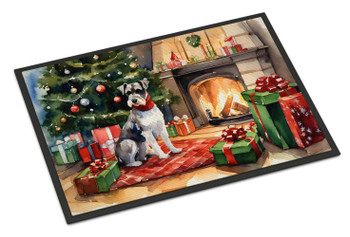Schnauzer Cozy Christmas Doormat 24H X 36W product image at NuMercy