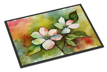 Virginia American Dogwood in Watercolor Doormat 24H X 36W DAC1713 product image at NuMercy