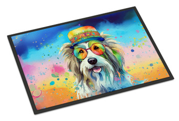 Bearded Collie Hippie Dawg Doormat 24H X 36W DAC2457 product image at NuMercy
