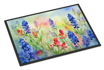 Texas Bluebonnets in Watercolor Doormat 24H X 36W DAC1708 product image at NuMercy
