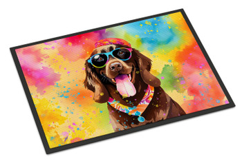 Chocolate Labrador Hippie Dawg Doormat 24H X 36W DAC2526 product image at NuMercy
