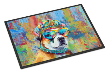 Akita Hippie Dawg Doormat 24H X 36W product image at NuMercy