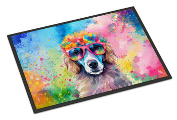 Poodle Hippie Dawg Doormat 24H X 36W product image at NuMercy