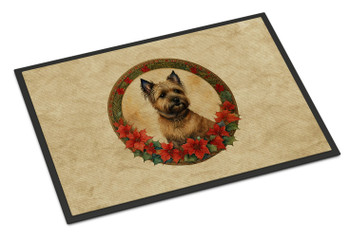 Cairn Terrier Christmas Flowers Doormat 24H X 36W DAC2336 product image at NuMercy