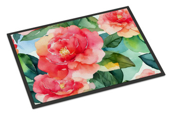 Alabama Camellia in Watercolor Doormat 24H X 36W DAC1622 product image at NuMercy