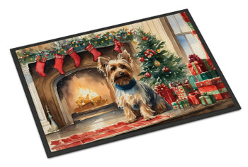 Silky Terrier Cozy Christmas Doormat 24H X 36W product image at NuMercy