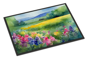 Massachusetts Mayflowers in Watercolor Doormat 24H X 36W DAC1670 product image at NuMercy