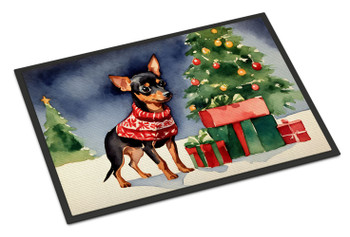Miniature Pinscher Cozy Christmas Doormat 24H X 36W DAC2706 product image at NuMercy