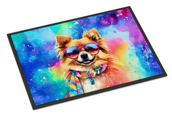 Pomeranian Hippie Dawg Doormat 24H X 36W DAC2540 product image at NuMercy