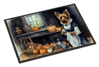 Australian Terrier Fall Kitchen Pumpkins Doormat 24H X 36W product image at NuMercy