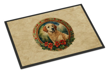 Kuvasz Christmas Flowers Doormat 24H X 36W product image at NuMercy