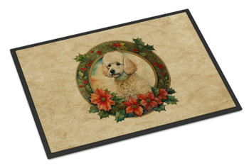 Poodle Christmas Flowers Doormat 24H X 36W DAC2411 product image at NuMercy
