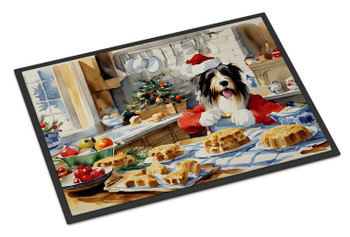 Bearded Collie Christmas Cookies Doormat 24H X 36W product image at NuMercy