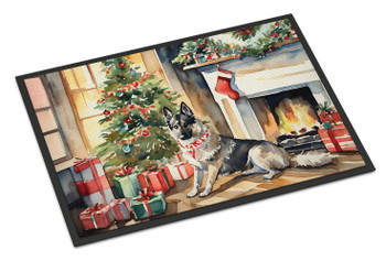 Norwegian Elkhound Cozy Christmas Doormat 24H X 36W DAC2712 product image at NuMercy