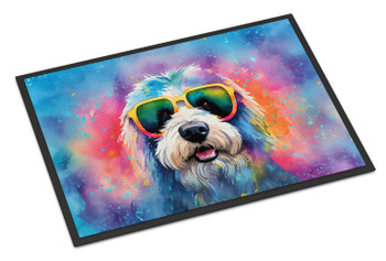 Old English Sheepdog Hippie Dawg Doormat 24H X 36W DAC2536 product image at NuMercy