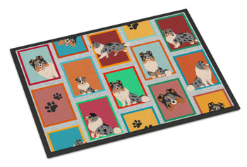 Lots of Blue Merle Sheltie Doormat 24H X 36W product image at NuMercy