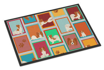 Lots of Red and White Papillon Doormat 24H X 36W product image at NuMercy