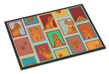 Lots of Red Yorkie Doormat 24H X 36W product image at NuMercy