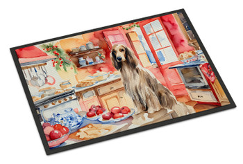 Afghan Hound Christmas Cookies Doormat 24H X 36W product image at NuMercy