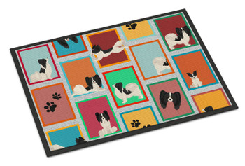 Lots of Black and White Papillon Doormat 24H X 36W product image at NuMercy