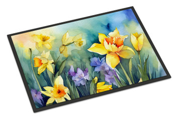 Daffodils in Watercolor Doormat 24H X 36W DAC1561 product image at NuMercy