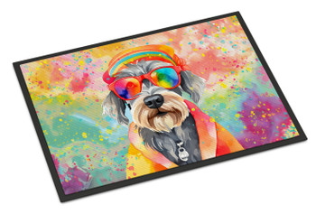 Schnauzer Hippie Dawg Doormat 24H X 36W DAC2555 product image at NuMercy