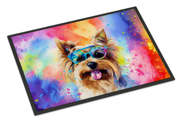 Yorkshire Terrier Hippie Dawg Doormat 24H X 36W DAC2579 product image at NuMercy