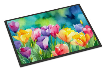 Freesias in Watercolor Doormat 24H X 36W DAC1566 product image at NuMercy