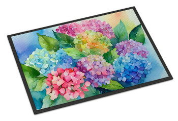 Hydrangeas in Watercolor Doormat 24H X 36W DAC1577 product image at NuMercy
