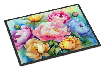 Peonies in Watercolor Doormat 24H X 36W DAC1597 product image at NuMercy