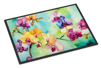 Orchids in Watercolor Doormat 24H X 36W DAC1598 product image at NuMercy