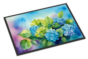 Hydrangeas in Watercolor Doormat 24H X 36W DAC1579 product image at NuMercy