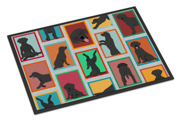 Lots of Black Labrador Retriever Doormat 24H X 36W product image at NuMercy