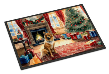 Finnish Spitz Cozy Christmas Doormat 24H X 36W product image at NuMercy