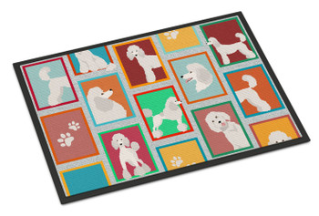 Lots of White Standard Poodle Doormat 24H X 36W product image at NuMercy