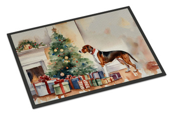 American English Coonhound Cozy Christmas Doormat 24H X 36W product image at NuMercy