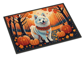 American Eskimo Fall Doormat 24H X 36W product image at NuMercy