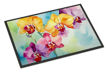 Orchids in Watercolor Doormat 24H X 36W DAC1599 product image at NuMercy