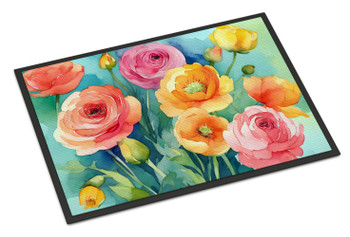 Ranunculus in Watercolor Doormat 24H X 36W DAC1604 product image at NuMercy