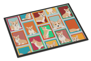 Lots of Fawn Cardigan Corgi Doormat 24H X 36W product image at NuMercy