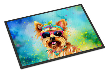 Yorkshire Terrier Hippie Dawg Doormat 24H X 36W DAC2575 product image at NuMercy
